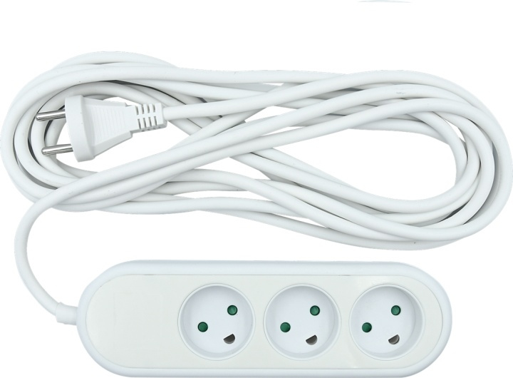 Nordic Quality Power 3-way socket w/dummyhole (D), 5m in de groep HUISHOUDEN & TUIN / Elektriciteit & Verlichting / Stekkerblokken bij TP E-commerce Nordic AB (A16726)