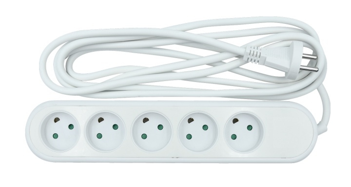 Nordic Quality Power 5-way socket w/dummyhole (D), 3m in de groep HUISHOUDEN & TUIN / Elektriciteit & Verlichting / Stekkerblokken bij TP E-commerce Nordic AB (A16729)