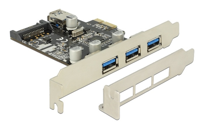 Delock PCI Express Karte > 3 x extern + 1 x intern USB 3.0 Typ-A Buchs in de groep COMPUTERS & RANDAPPARATUUR / Computeronderdelen / USB-kaarten bij TP E-commerce Nordic AB (A16817)