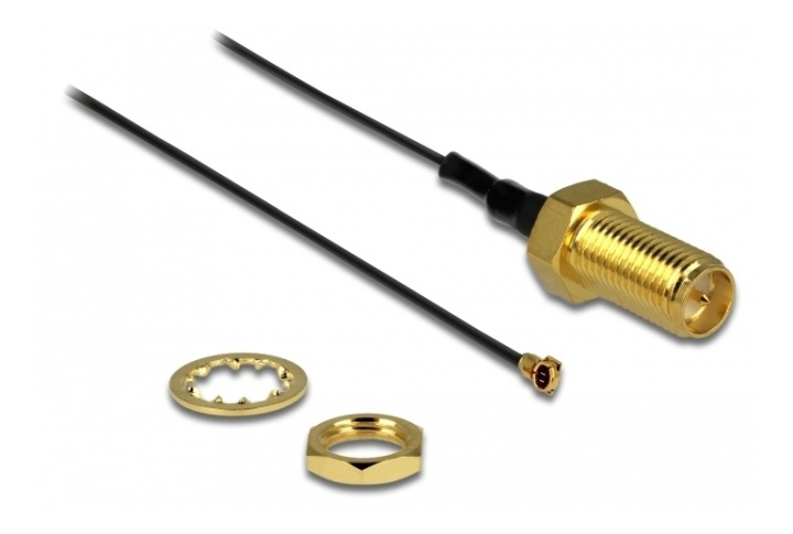 Delock Antenna Cable RP-SMA jack bulkhead to MHF® 4 plug 0.81 20 cm th in de groep HOME ELECTRONICS / Audio & Beeld / TV & Accessoires / Antennes & Accessoires bij TP E-commerce Nordic AB (A16818)