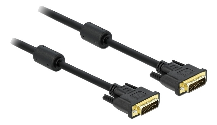 DeLock Cable DVI 24+5 male > DVI 24+5 male, 3 m, black in de groep COMPUTERS & RANDAPPARATUUR / Computerkabels / DVI / Kabels bij TP E-commerce Nordic AB (A16825)