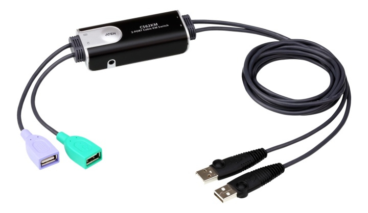 ATEN 2-Port USB Boundless Cable KM Switch in de groep COMPUTERS & RANDAPPARATUUR / Computerkabels / Schakelaars bij TP E-commerce Nordic AB (A16835)