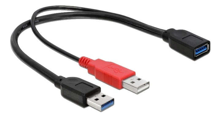 Delock Cable USB 3.0 type A male + USB type A male > USB 3.0 type A fe in de groep COMPUTERS & RANDAPPARATUUR / Computerkabels / USB / USB-A / Kabels bij TP E-commerce Nordic AB (A16847)