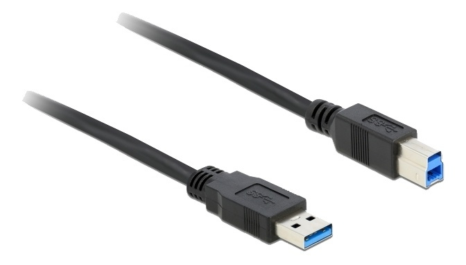 Delock Cable USB 3.0 Type-A male > USB 3.0 Type-B male 0.5 m black in de groep COMPUTERS & RANDAPPARATUUR / Computerkabels / USB / USB-A / Kabels bij TP E-commerce Nordic AB (A16848)
