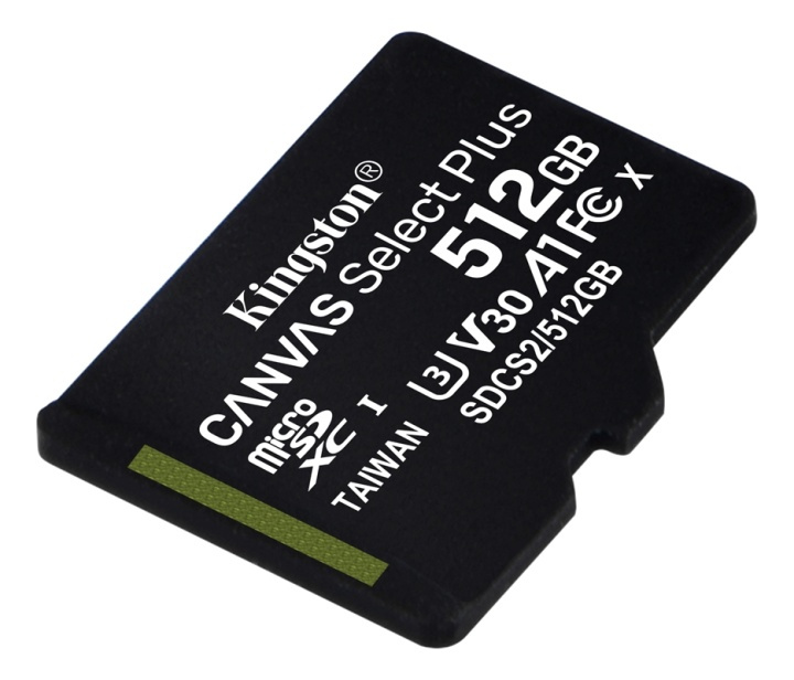 Kingston 512GB microSDXC Canvas Select Plus 100R A1 C10 w/o ADP in de groep HOME ELECTRONICS / Opslagmedia / Geheugenkaarten / MicroSD/HC/XC bij TP E-commerce Nordic AB (A16876)