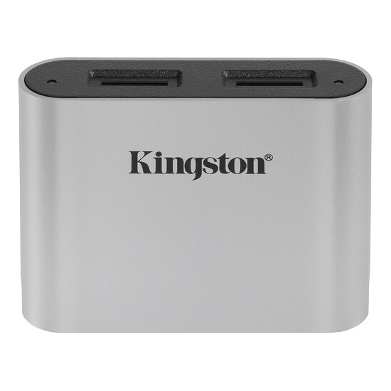 Kingston USB3.2 Gen1 Workflow Dual-Slot microSDHC/SDXC UHS-II Card Rea in de groep HOME ELECTRONICS / Opslagmedia / Geheugenkaartlezer bij TP E-commerce Nordic AB (A16883)