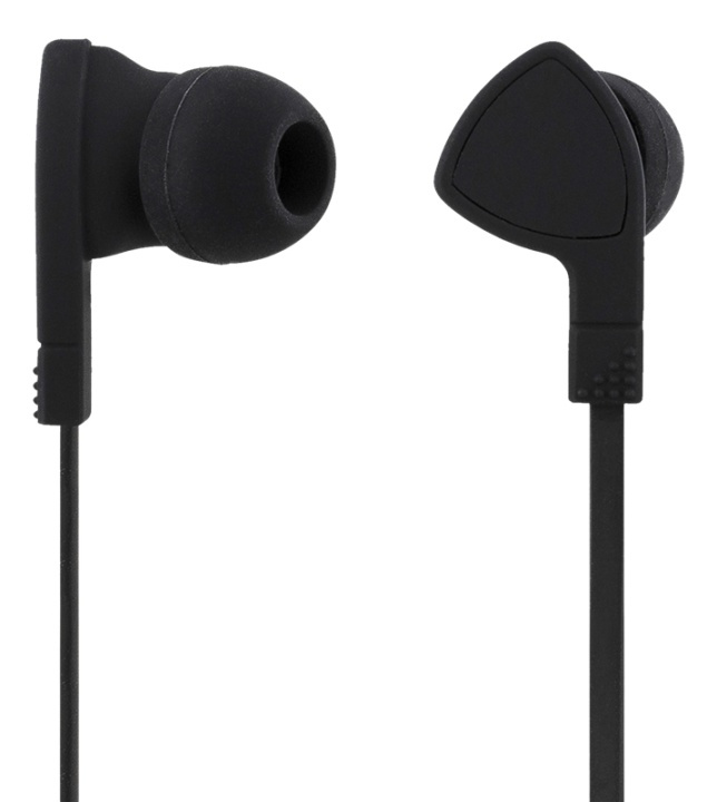 STREETZ in-ear headset, 1-button remote, 3.5mm, microphone, black in de groep HOME ELECTRONICS / Audio & Beeld / Koptelefoon & Accessoires / Koptelefoon bij TP E-commerce Nordic AB (A16931)