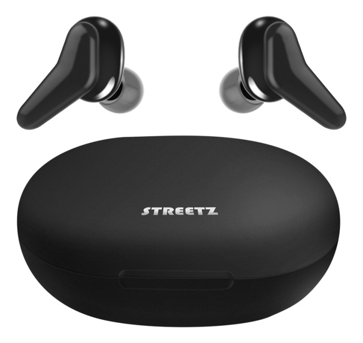 STREETZ Wireless earbuds with charging case, in-ear, TWS, BT 5, blackS in de groep HOME ELECTRONICS / Audio & Beeld / Koptelefoon & Accessoires / Koptelefoon bij TP E-commerce Nordic AB (A16947)