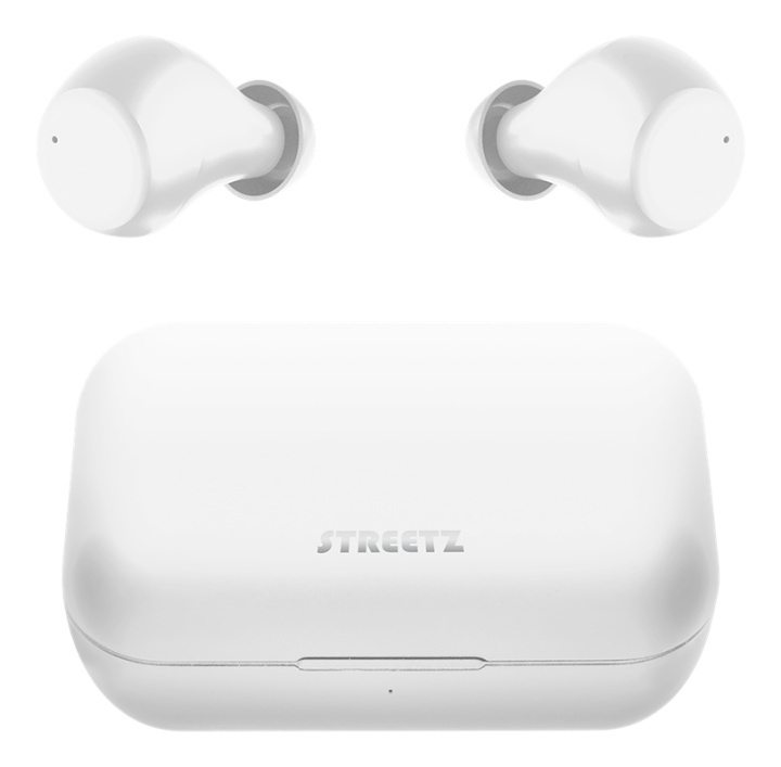 STREETZ Wireless in-ear earbuds with charging case, BT 5, TWS, white in de groep HOME ELECTRONICS / Audio & Beeld / Koptelefoon & Accessoires / Koptelefoon bij TP E-commerce Nordic AB (A16949)