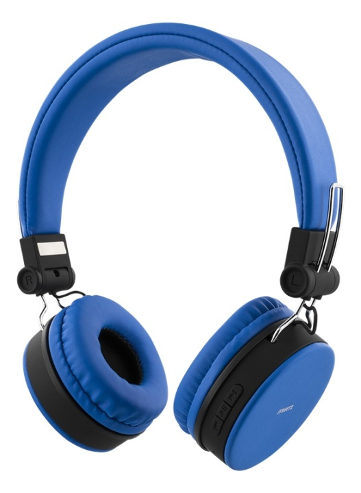 STREETZ Foldable on-ear BT headset, 3.5 mm, blue in de groep HOME ELECTRONICS / Audio & Beeld / Koptelefoon & Accessoires / Koptelefoon bij TP E-commerce Nordic AB (A16952)