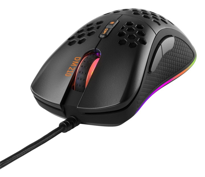 DELTACO GAMING DM210 lightweight gaming mouse, RGB, black in de groep COMPUTERS & RANDAPPARATUUR / GAMING / Muizen bij TP E-commerce Nordic AB (A16991)