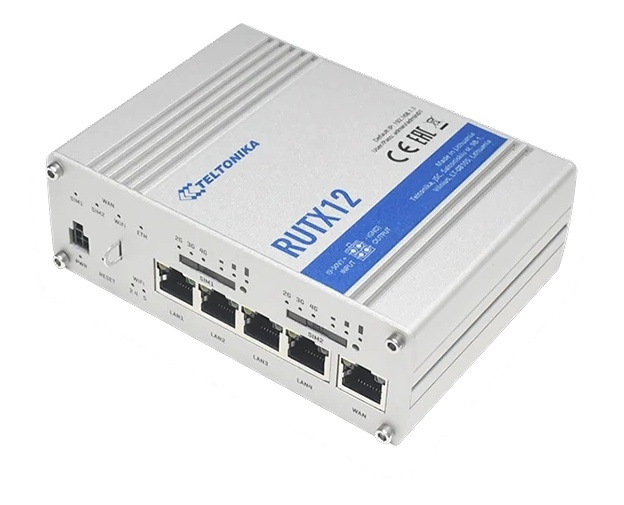 Teltonika RUTX12 Dual LTE Cat6 5xGE WIFI GPS Bluetooth in de groep COMPUTERS & RANDAPPARATUUR / Netwerk / Routers bij TP E-commerce Nordic AB (A17058)