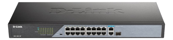 D-Link 18-Port 10/100 Unmanaged long range PoE Surveillance Switch in de groep COMPUTERS & RANDAPPARATUUR / Netwerk / Schakelaars bij TP E-commerce Nordic AB (A17073)