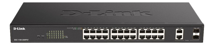 D-Link 26-Port PoE+ Gigabit Smart Managed Switch in de groep COMPUTERS & RANDAPPARATUUR / Netwerk / Schakelaars / 10/100/1000Mbps bij TP E-commerce Nordic AB (A17077)