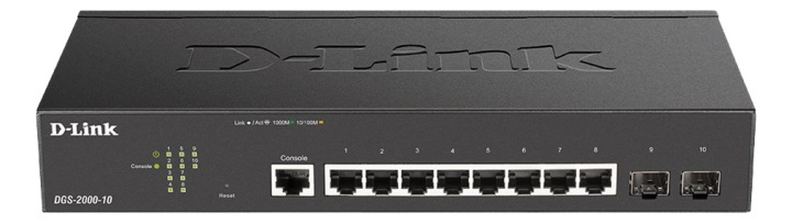 D-Link 8-port Gbit PoE Managed Switch incl. 2 x SFP in de groep COMPUTERS & RANDAPPARATUUR / Netwerk / Schakelaars bij TP E-commerce Nordic AB (A17080)