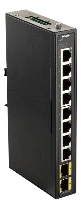 D-Link 8-port Gigabit Industrial Switch including 2 x 100/1000M SFP in de groep COMPUTERS & RANDAPPARATUUR / Netwerk / Schakelaars / 10/100Mbps bij TP E-commerce Nordic AB (A17082)