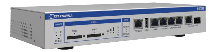 Teltonika RUTXR1 2x Sim 4x Eth 1x Combo SFP/Eth port rack mounted in de groep COMPUTERS & RANDAPPARATUUR / Netwerk / Schakelaars bij TP E-commerce Nordic AB (A17091)