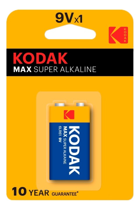 Kodak Kodak MAX alkaline 9V battery (1 pack) in de groep HOME ELECTRONICS / Batterijen & Opladers / Batterijen / Knoopcel bij TP E-commerce Nordic AB (A17155)