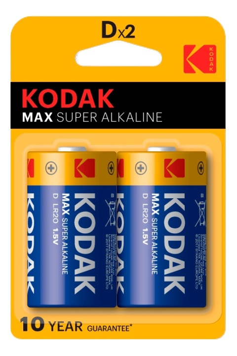 Kodak Kodak MAX alkaline D battery (2 pack) in de groep HOME ELECTRONICS / Batterijen & Opladers / Batterijen / Overigen bij TP E-commerce Nordic AB (A17158)