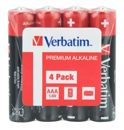 Verbatim ALKALINE BATTERY AAA 4 PACK SHRINK in de groep HOME ELECTRONICS / Batterijen & Opladers / Batterijen / AAA bij TP E-commerce Nordic AB (A17176)