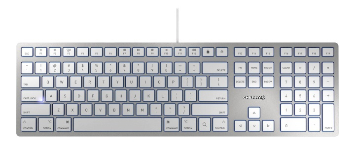 CHERRY KC 6000 SLIM FOR MAC, Silver in de groep COMPUTERS & RANDAPPARATUUR / Muizen en toetsenborden / Toetsenborden / Met kabel bij TP E-commerce Nordic AB (A17312)