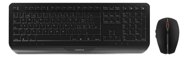 CHERRY Gentix Desktop wireless keyboard and mouse combo kit, black in de groep COMPUTERS & RANDAPPARATUUR / Muizen en toetsenborden / Toetsenborden / Pakket bij TP E-commerce Nordic AB (A17315)