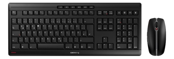 Cherry Stream Desktop, keyboard and mouse combo kit, black in de groep COMPUTERS & RANDAPPARATUUR / Muizen en toetsenborden / Toetsenborden / Pakket bij TP E-commerce Nordic AB (A17316)
