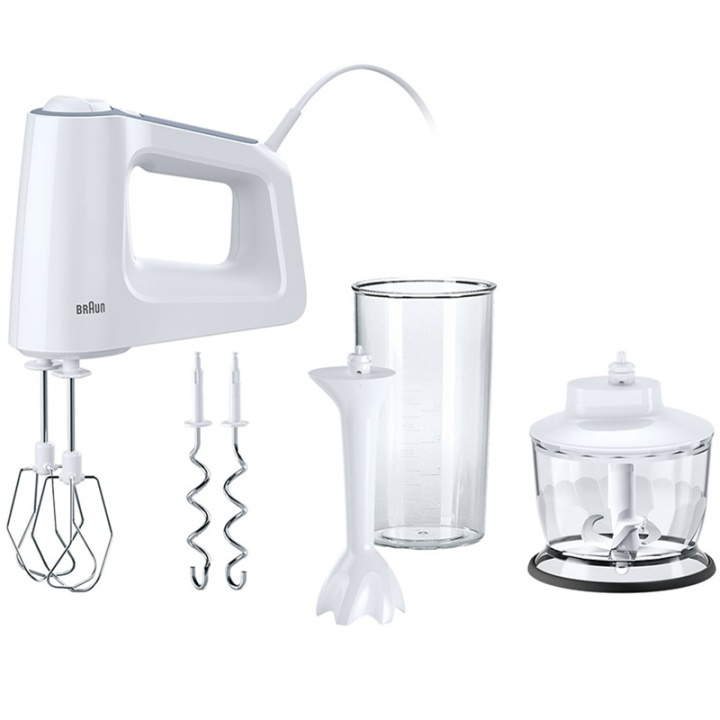 Braun Elvisp 500w + Tillbehör Vit HM in de groep HUISHOUDEN & TUIN / Huishoudelijke apparaten / Keukentools & -apparatuur / Mixers bij TP E-commerce Nordic AB (A17565)