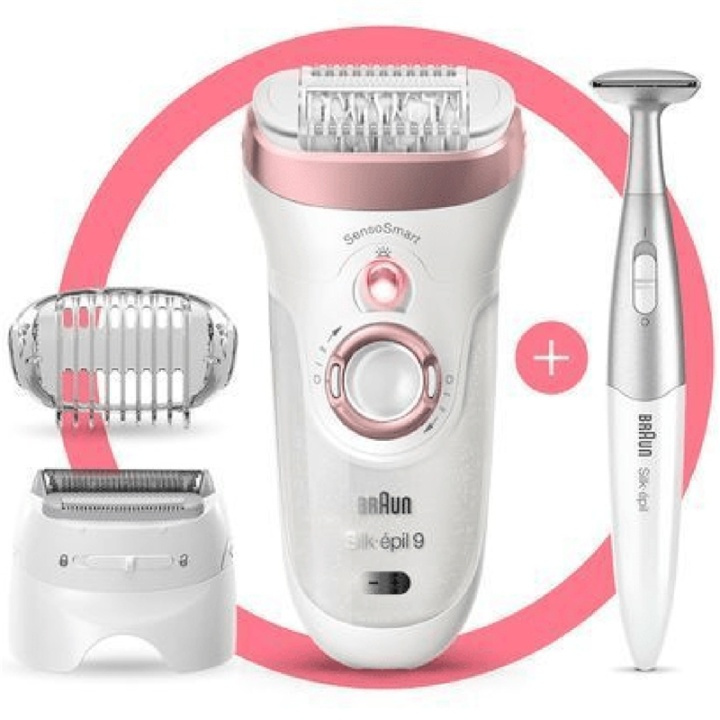 Braun Epilator Silk-Epil 9 SensoSmar in de groep BEAUTY & HEALTH / Haar & Styling / Ontharing / Epliators bij TP E-commerce Nordic AB (A17573)