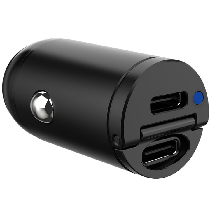 Celly Billaddare Mini 2xUSB-C PD 30W in de groep SMARTPHONE & TABLETS / Opladers & Kabels / Autoladers / Autoladers USB bij TP E-commerce Nordic AB (A17630)
