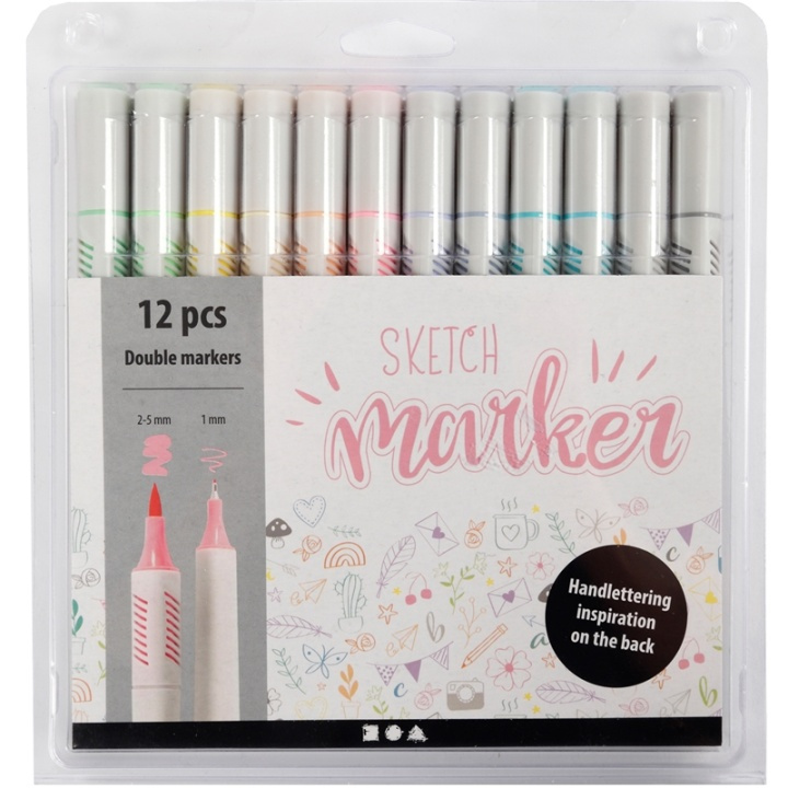 Colortime Sketch Marker pastellfärger in de groep SPEELGOED, KINDER- & BABYPRODUCTEN / Speelgoed / Tekenen & Tellen bij TP E-commerce Nordic AB (A17710)