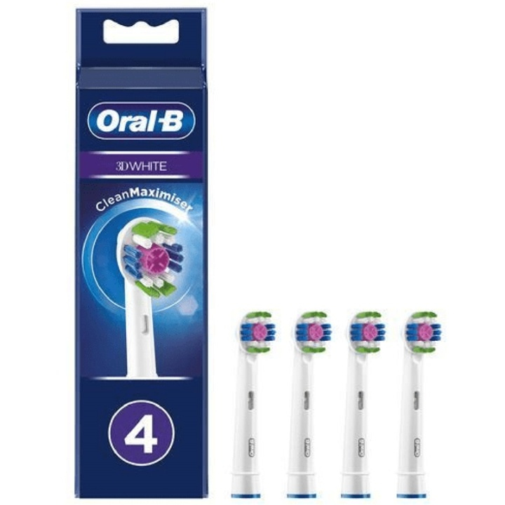 Oral B Borsthuvud 3D White 4st in de groep BEAUTY & HEALTH / Mondverzorging / Elektrische tandenborstelaccessoires bij TP E-commerce Nordic AB (A17941)