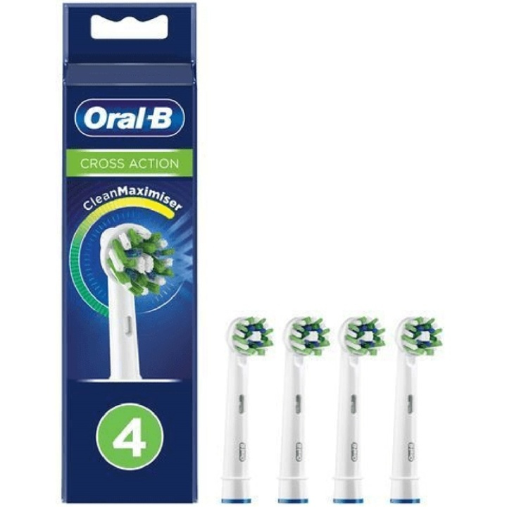 Oral B Borsthuvud CrossAction 4st in de groep BEAUTY & HEALTH / Mondverzorging / Elektrische tandenborstelaccessoires bij TP E-commerce Nordic AB (A17943)