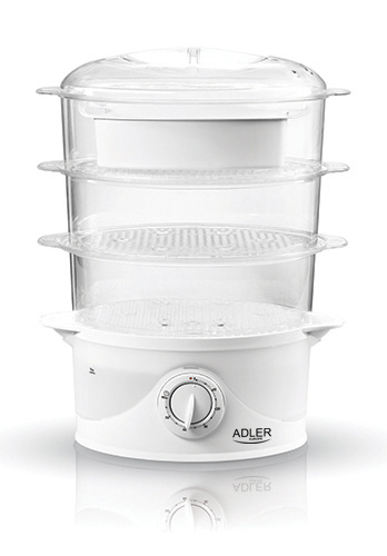 Adler Steam cooker, White in de groep HUISHOUDEN & TUIN / Huishoudelijke apparaten / Overige Huishoudelijke Apparaten bij TP E-commerce Nordic AB (A18187)