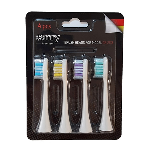 Camry Tandenborstelkoppen voor CR 2173, 4 stuks in de groep BEAUTY & HEALTH / Mondverzorging / Elektrische tandenborstelaccessoires bij TP E-commerce Nordic AB (A18211)