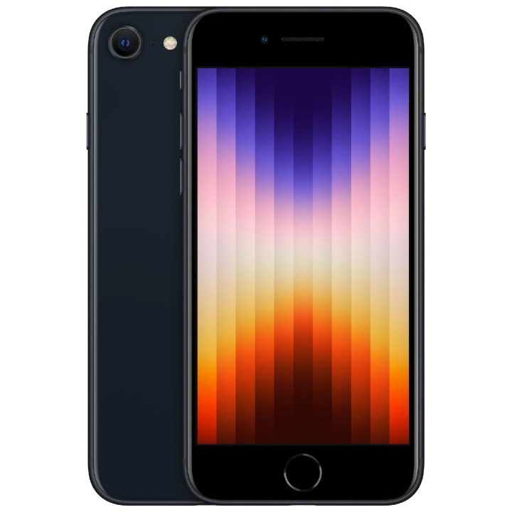 Apple iPhone SE 64GB (2022) Midnigh in de groep SMARTPHONE & TABLETS / Mobiele telefoons & smartphones bij TP E-commerce Nordic AB (A18264)