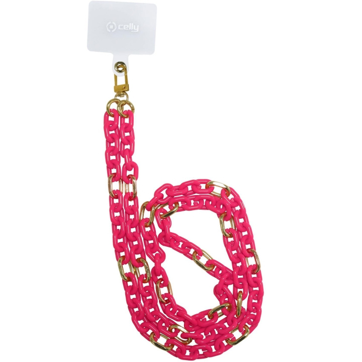 Celly Lacet Chain Halskedja Fluo Ros in de groep SMARTPHONE & TABLETS / Overige accessoires / Overige bij TP E-commerce Nordic AB (A18421)