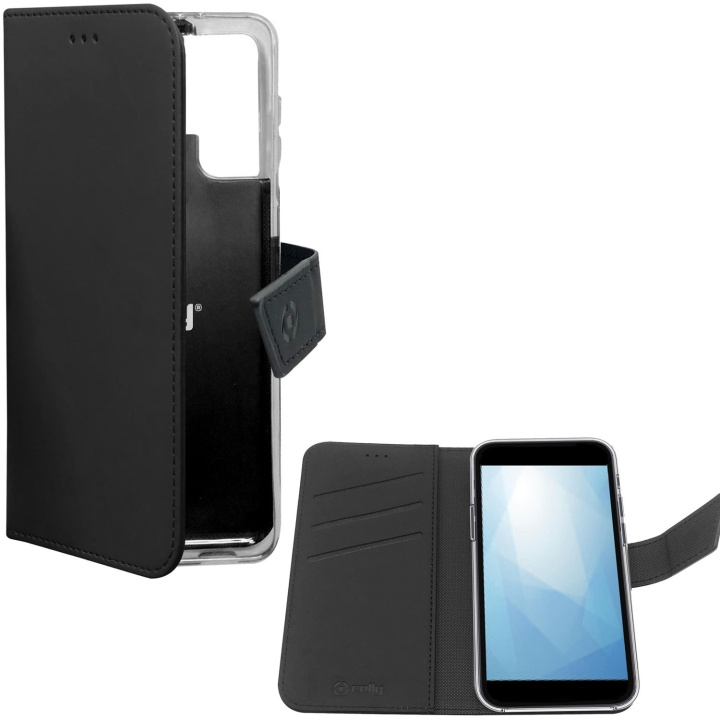 Celly Wallet Case Xiaomi 12 Svart in de groep SMARTPHONE & TABLETS / Mobielbescherming / Xiaomi bij TP E-commerce Nordic AB (A18489)