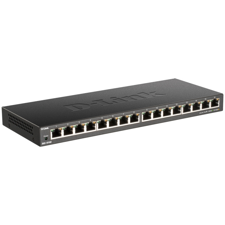 D-Link DGS-1016S 16-Port Gigabit Swit in de groep COMPUTERS & RANDAPPARATUUR / Netwerk / Schakelaars / 10/100/1000Mbps bij TP E-commerce Nordic AB (A18622)