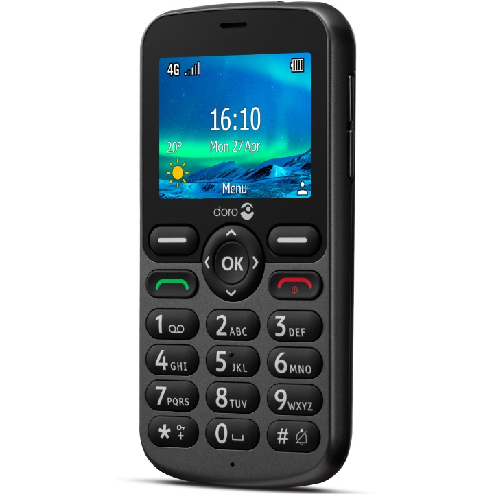 Doro 5861 4G Grafit-grå in de groep SMARTPHONE & TABLETS / Mobiele telefoons & smartphones bij TP E-commerce Nordic AB (A18630)