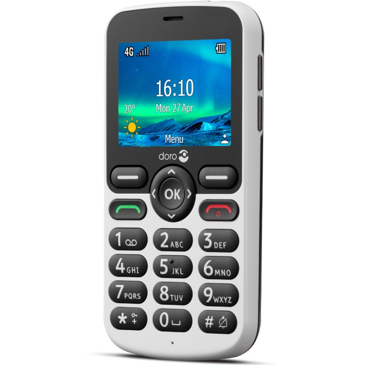 Doro 5861 4G Vit/Svart in de groep SMARTPHONE & TABLETS / Mobiele telefoons & smartphones bij TP E-commerce Nordic AB (A18631)