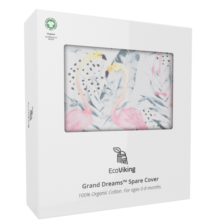 EcoViking Överdrag babynest Flamingo Dre in de groep SPEELGOED, KINDER- & BABYPRODUCTEN / Kindertextiel / Babynest bij TP E-commerce Nordic AB (A18661)