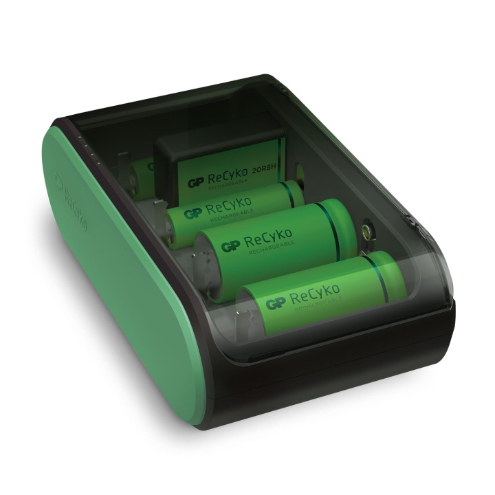 GP ReCyko Batterijlader Uni USB AA/AAA/C/D/9V in de groep HOME ELECTRONICS / Batterijen & Opladers / Batterijoplader bij TP E-commerce Nordic AB (A18744)