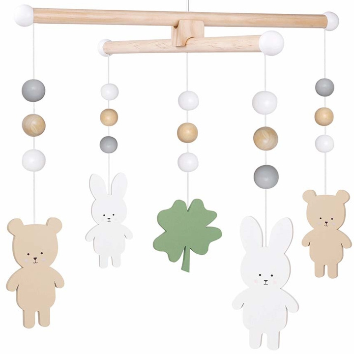 Jabadabado Trämobil teddy & bunny in de groep SPEELGOED, KINDER- & BABYPRODUCTEN / Kinderkamer / Kinderbedden bij TP E-commerce Nordic AB (A18841)