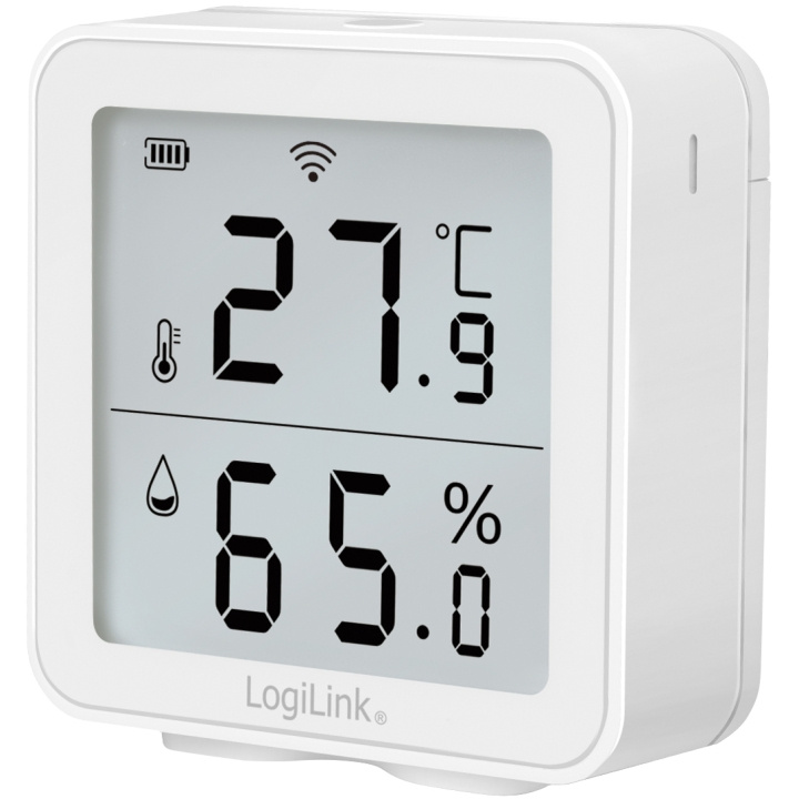 LogiLink Smart Temp- & luftfuktighetsse in de groep HUISHOUDEN & TUIN / Smart home / Slimme sensoren bij TP E-commerce Nordic AB (A19058)