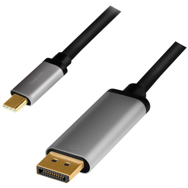 LogiLink USB-C -> DisplayPort 4K/60Hz A in de groep COMPUTERS & RANDAPPARATUUR / Computerkabels / DisplayPort / Kabels bij TP E-commerce Nordic AB (A19062)