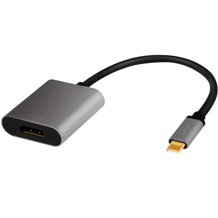 LogiLink USB-C -> DisplayPort-adapter 4 in de groep COMPUTERS & RANDAPPARATUUR / Computerkabels / DisplayPort / Adapters bij TP E-commerce Nordic AB (A19063)