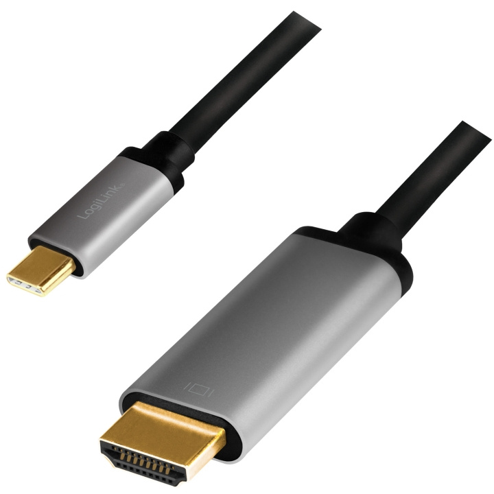 LogiLink USB-C -> HDMI 4K/60Hz Aluminiu in de groep HOME ELECTRONICS / Kabels & Adapters / HDMI / Adapters bij TP E-commerce Nordic AB (A19064)
