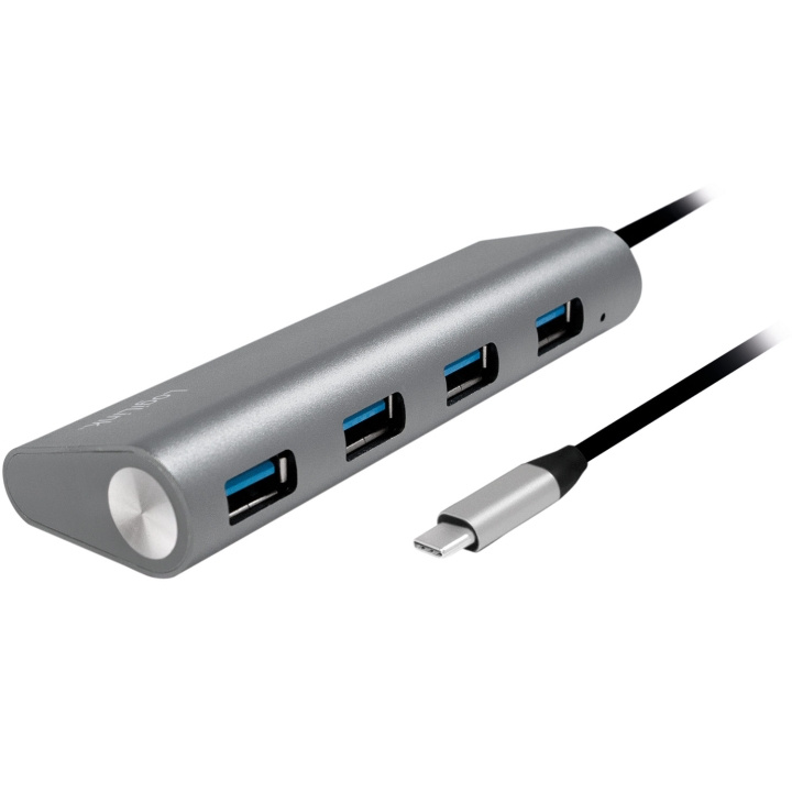 LogiLink USB-C 4-port USB-hub in de groep COMPUTERS & RANDAPPARATUUR / Netwerk / Netwerkkaarten / USB bij TP E-commerce Nordic AB (A19067)