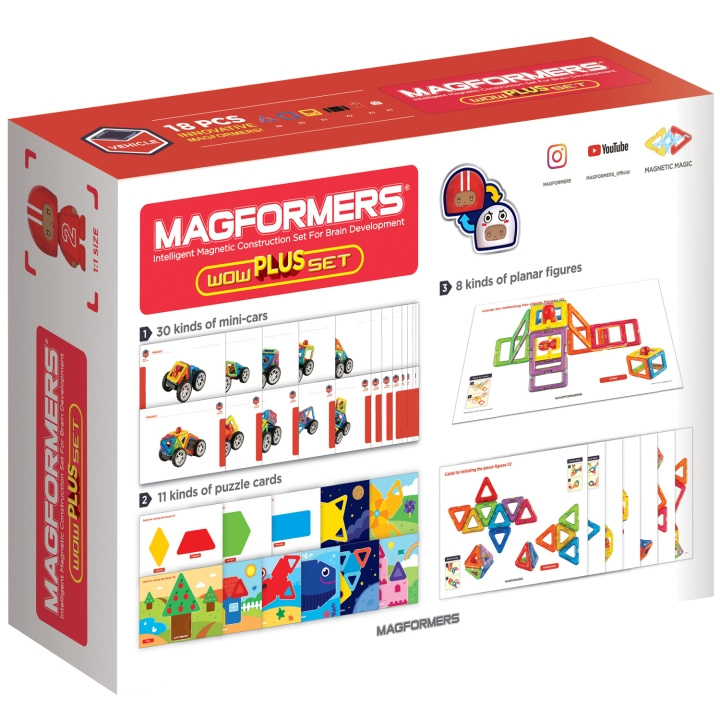 Magformers Wow Plus Set in de groep SPEELGOED, KINDER- & BABYPRODUCTEN / Speelgoed / Bouwspeelgoed / Bouwblokken bij TP E-commerce Nordic AB (A19080)
